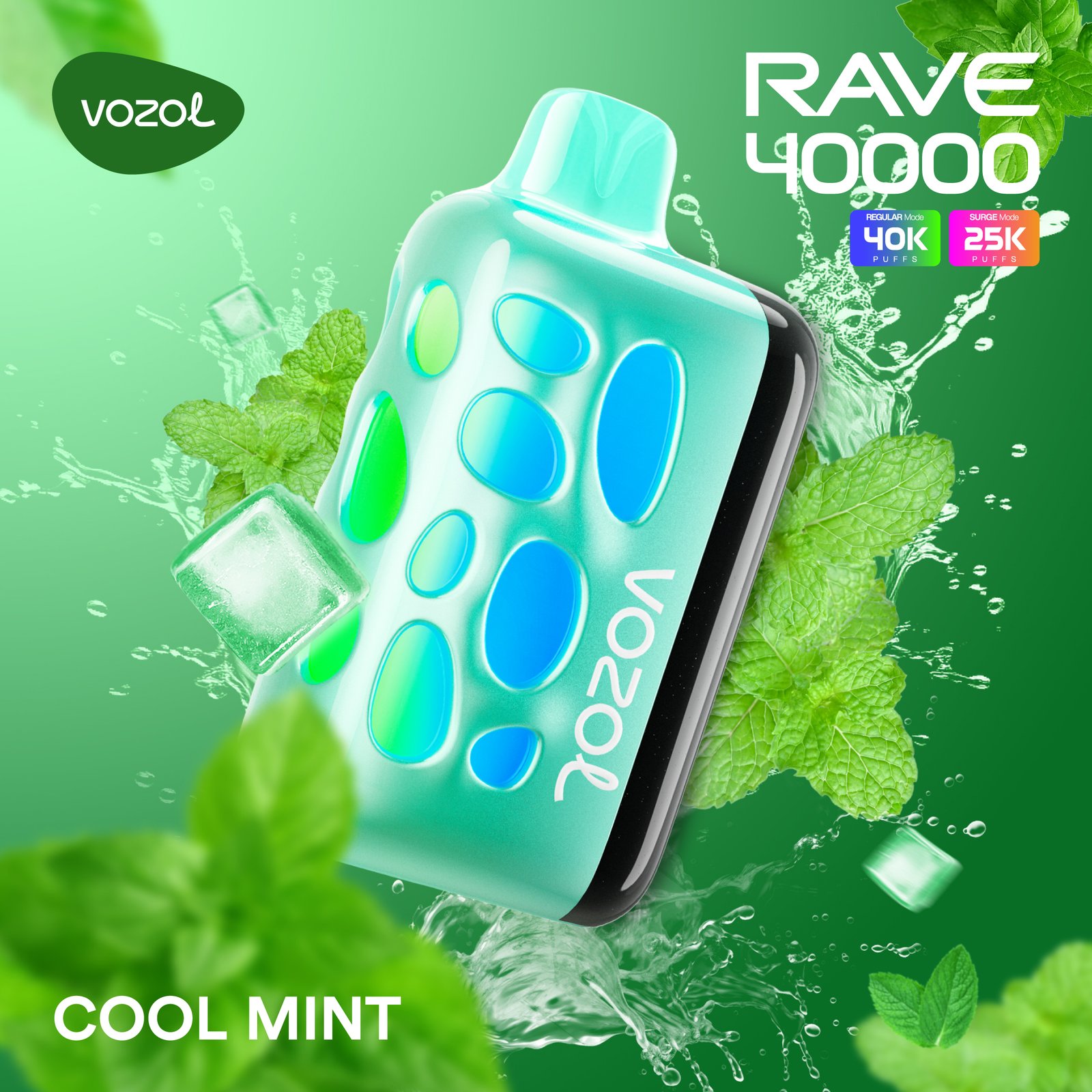 COOL-MINT Vozol Rave 40000 Cool Mint - Görsel 1