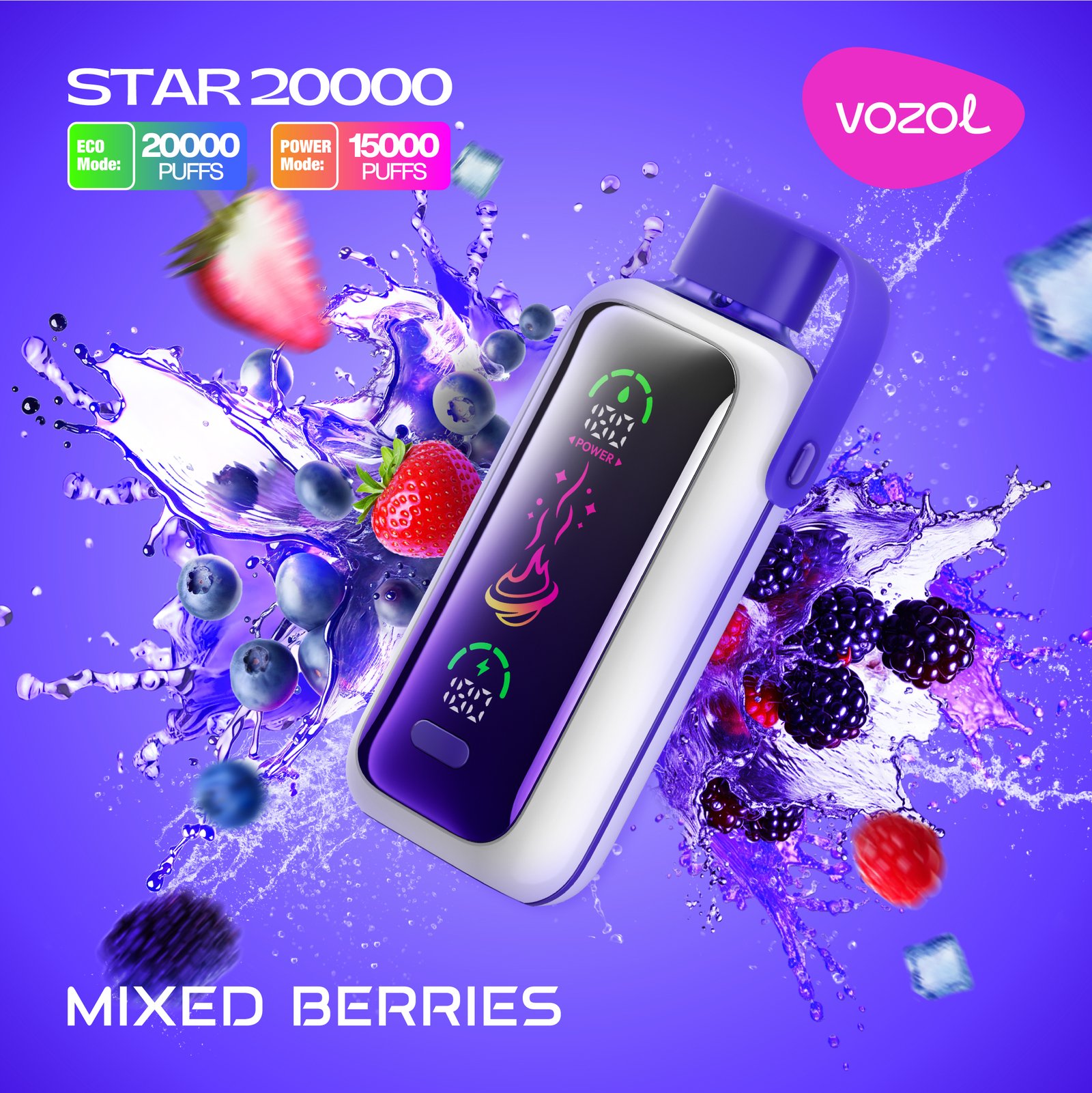 MIXED BERRIES Vozol Star 20000 Mixed Berries - Görsel 1