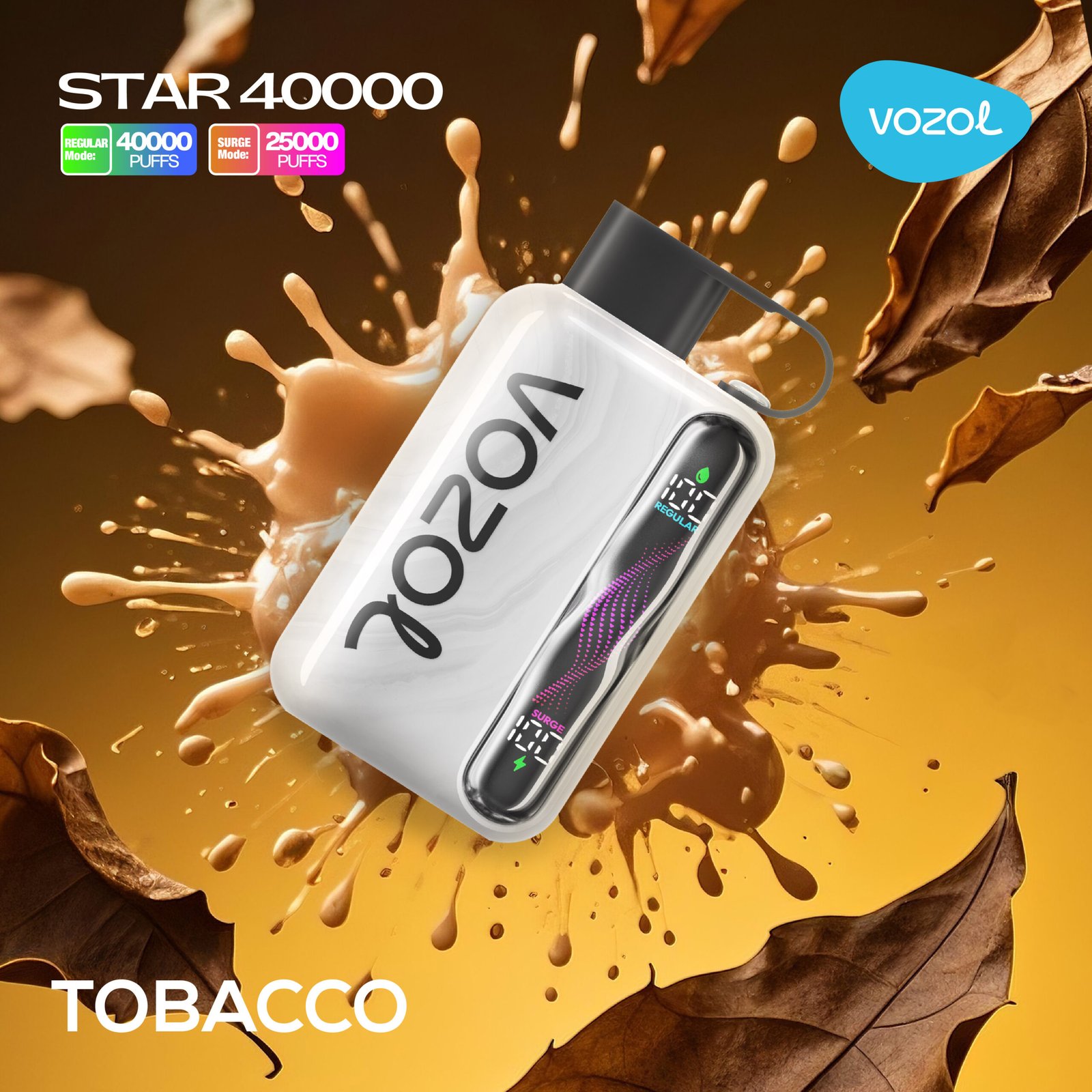 20 Tobacco Vozol Star 40000 Tobacco - Görsel 1